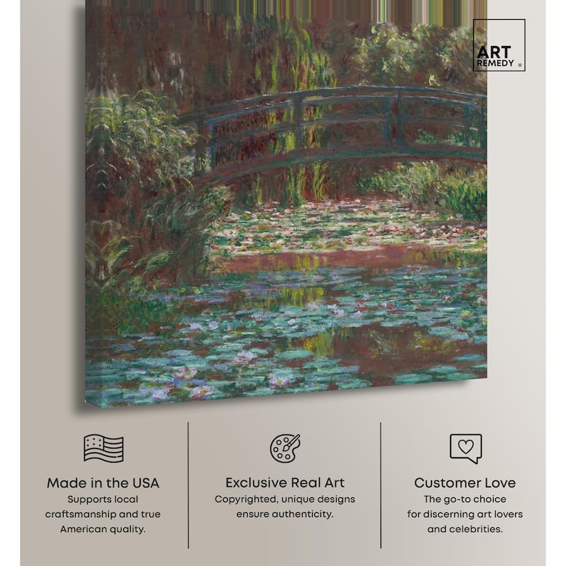 Water Lily Pond Canvas by Art Remedy, Gallery Wrapped