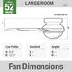 Hunter 52" Dempsey Flush Mount Ceiling Fan w/ LED Light Kit and Handheld Remote