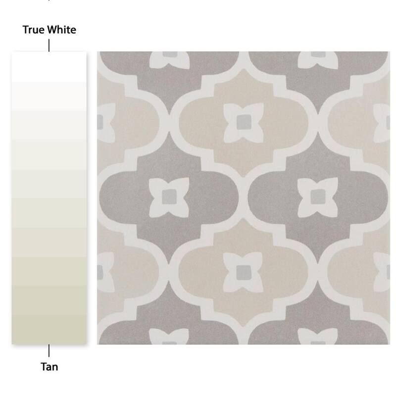 Merola Tile Caprice Pastel Bowtie Encaustic 7.86" x 7.86" Porcelain Floor and Wall Tile