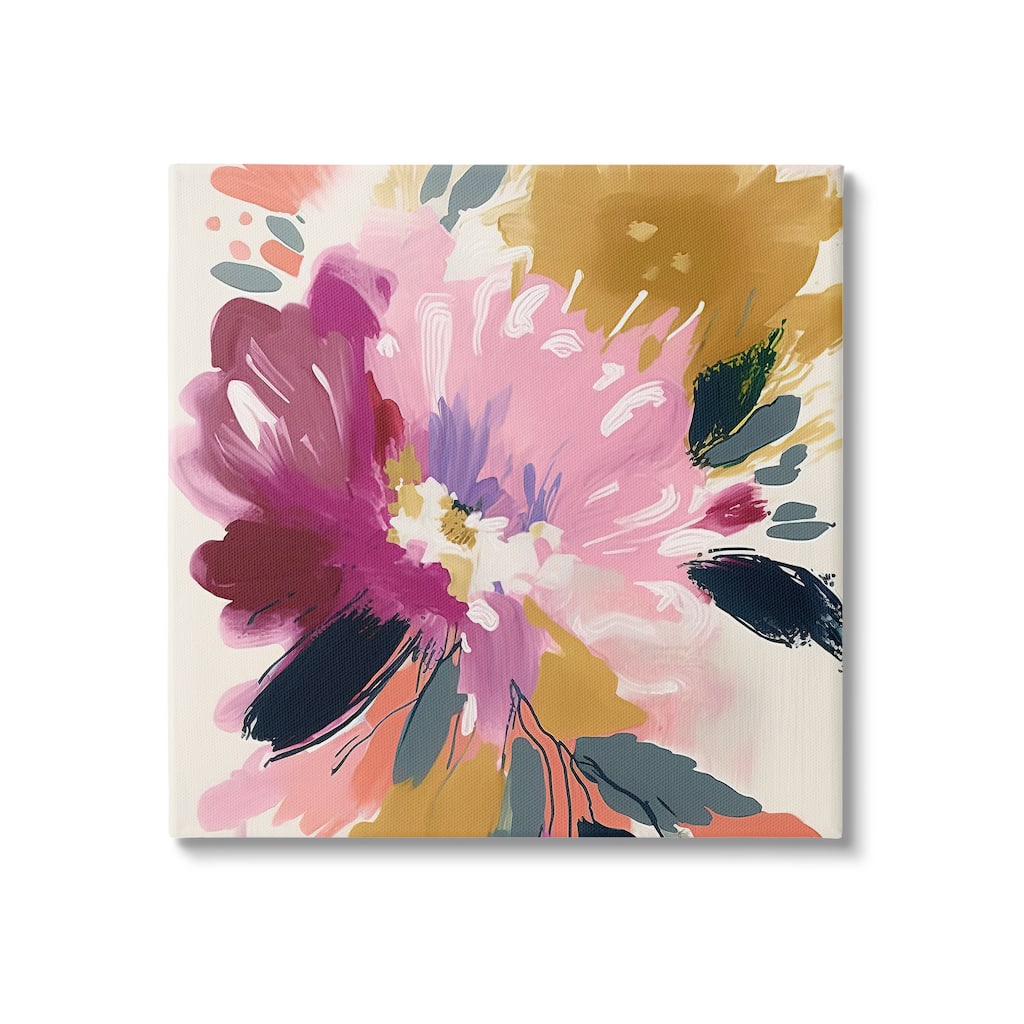 Stupell Purple Abstract Floral Canvas Wall Art Design by Andrea Haase