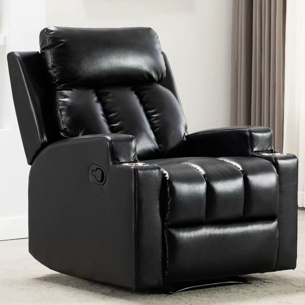 EBELLO-31.4'' Wide Faux Leather Manual Zero Gravity Recliner