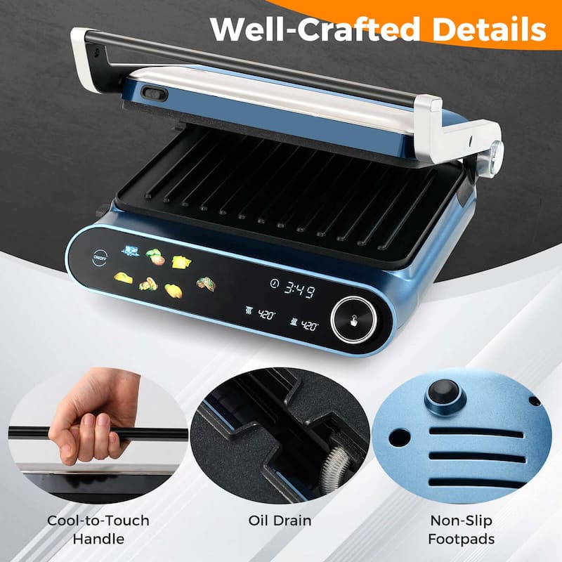 Costway 1200W Indoor Panini Electric Contact Grill with 2 Non-Stick - See Details
