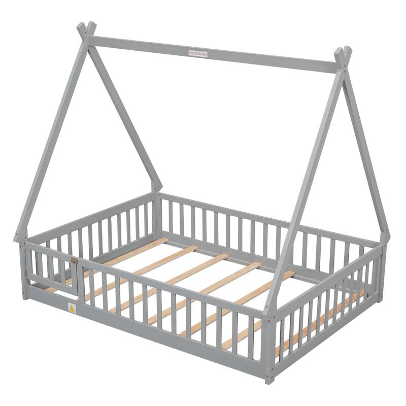 Tent-shaped Floor Bed