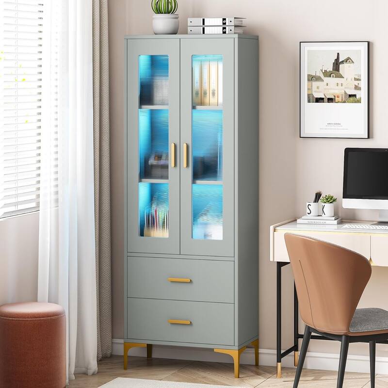 65 Inches Tall Bookcase Bookshelf for Living Room Home Office