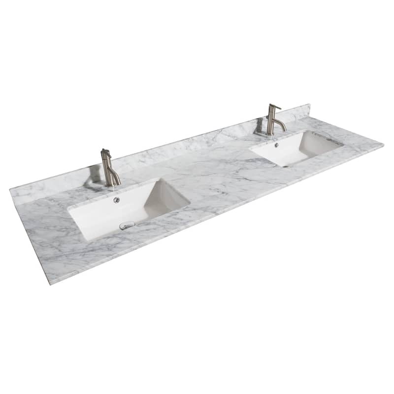 Daria 72-inch Double Vanity, Marble Top, Medicine Cabinets