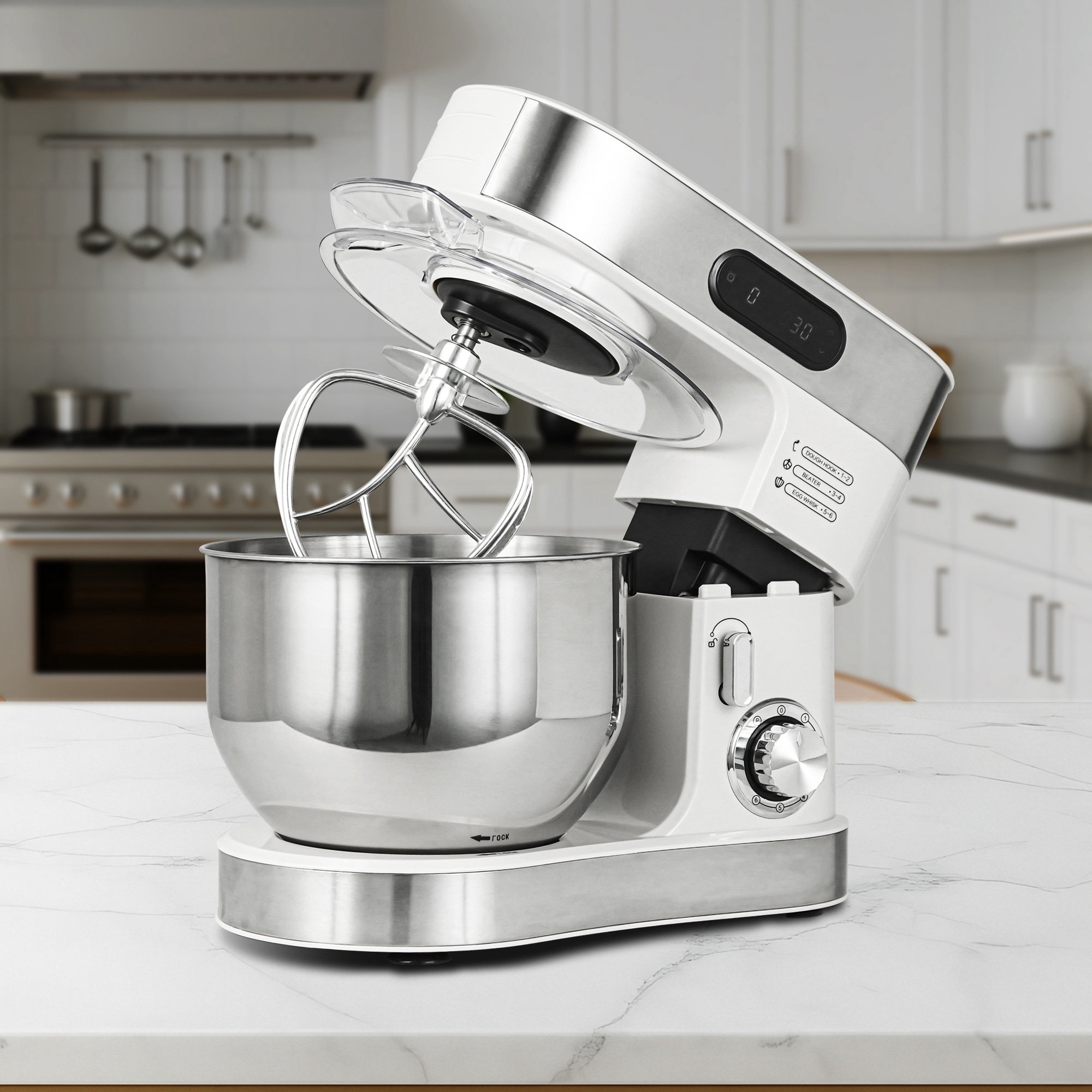 5.5-Quart Modern 6 Speeds Tilt-Head Kitchen Stand Mixer