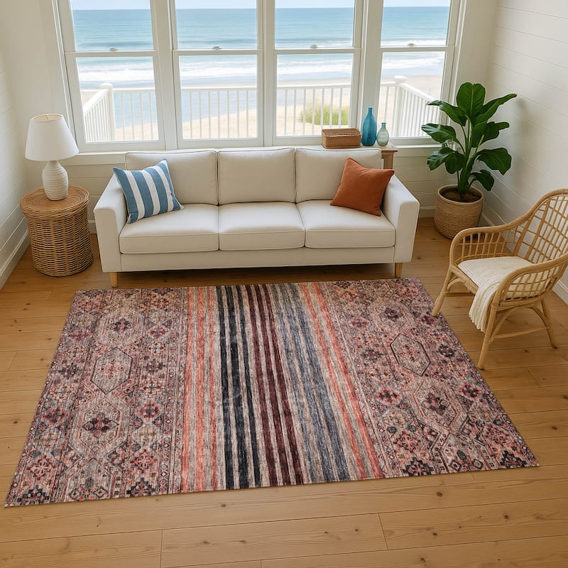 Premium Washable Super Soft Boho Stripes Mayfield Rug