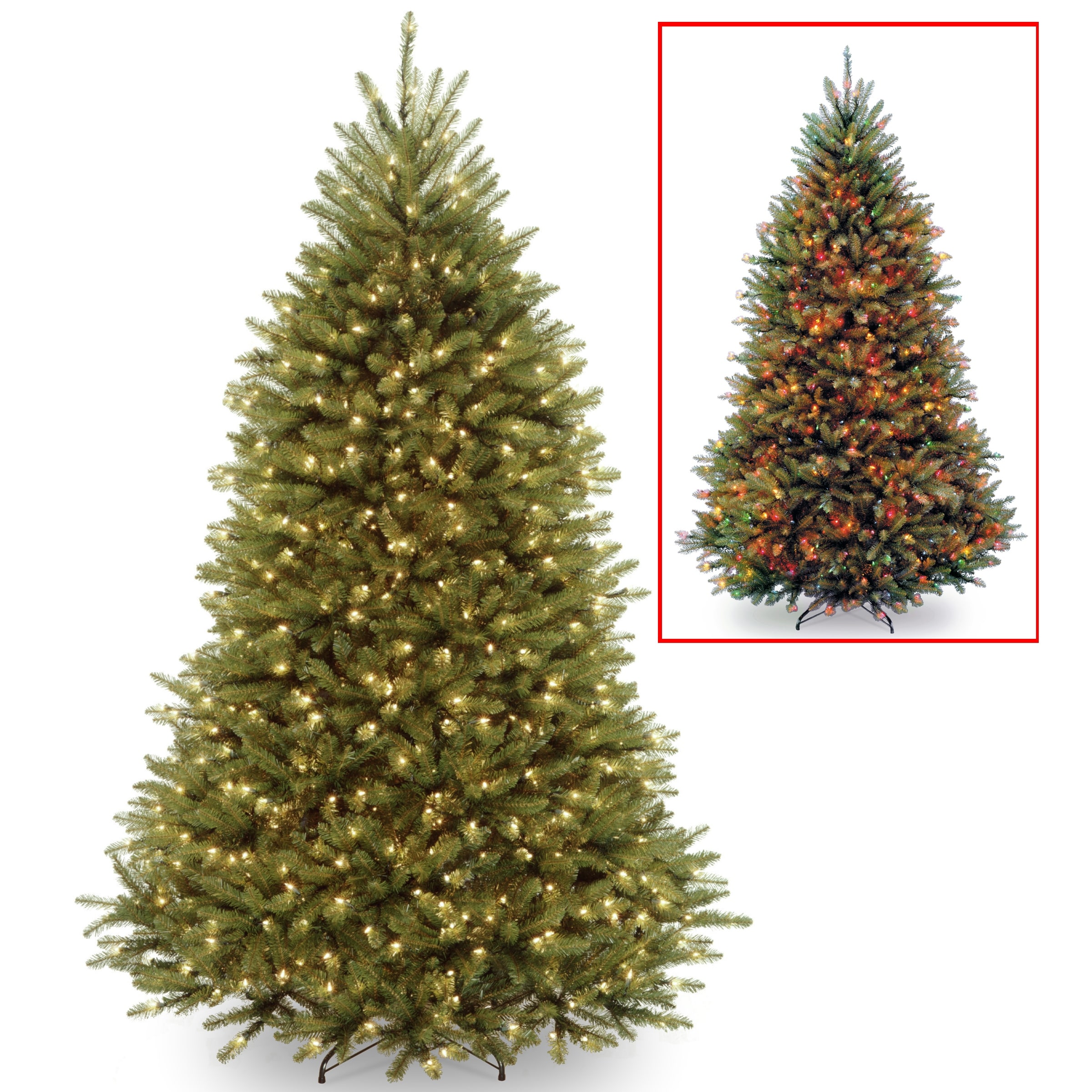 6.5 Christmas Tree 6 5 Foot Fir Tree With Dual Color Led Lights Overstock 17201930