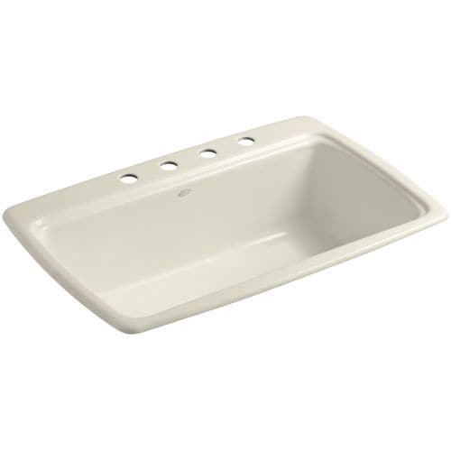 Kohler K 5863 4 Cape Dory 33 Single Basin Top Mount Enameled Kohler K 5863 4 Cape Dory 33 Single Basin Top Mount Enameled