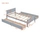 preview thumbnail 146 of 158, (Twin/Full/Queen)Curved Legs Design Platform Bed Frame with 4 Drawers
