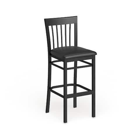 School House Back Metal Restaurant Barstool - 17.25"W x 19.5"D x 41.75"H