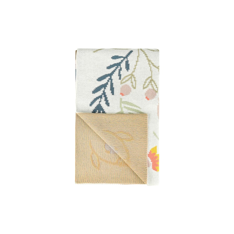 Cotton Knit Baby Blanket with Prints