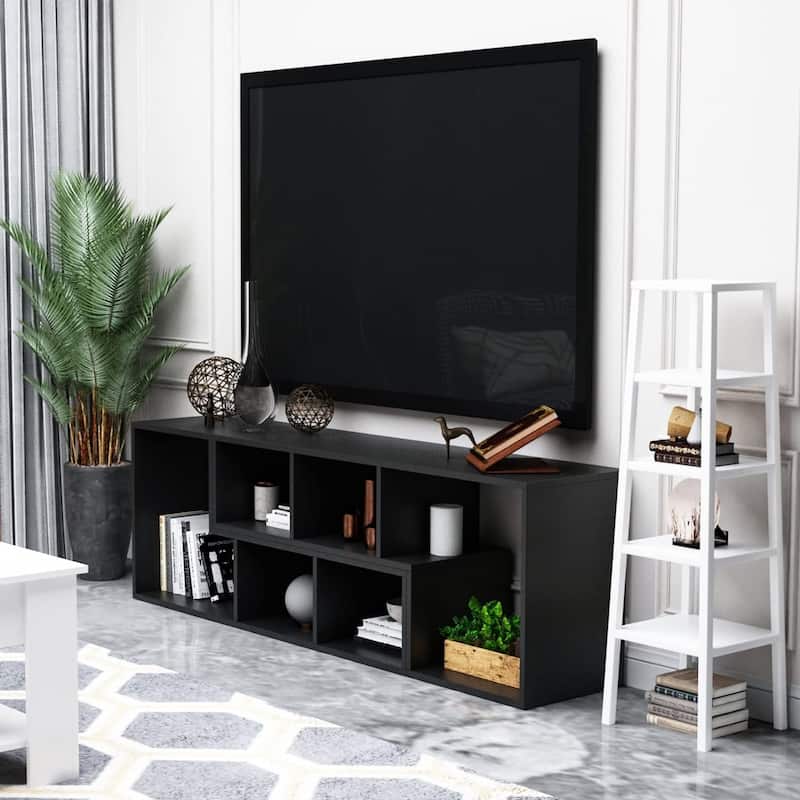 Grondin 2-Piece L Shaped TV Stand, Multi-Functional Free Combination Media Console Bookshelf for Living Room Bedroom