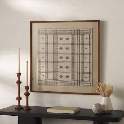 SAFAVIEH Home Tarra 30-inch Cream Framed Textle Art - Creme