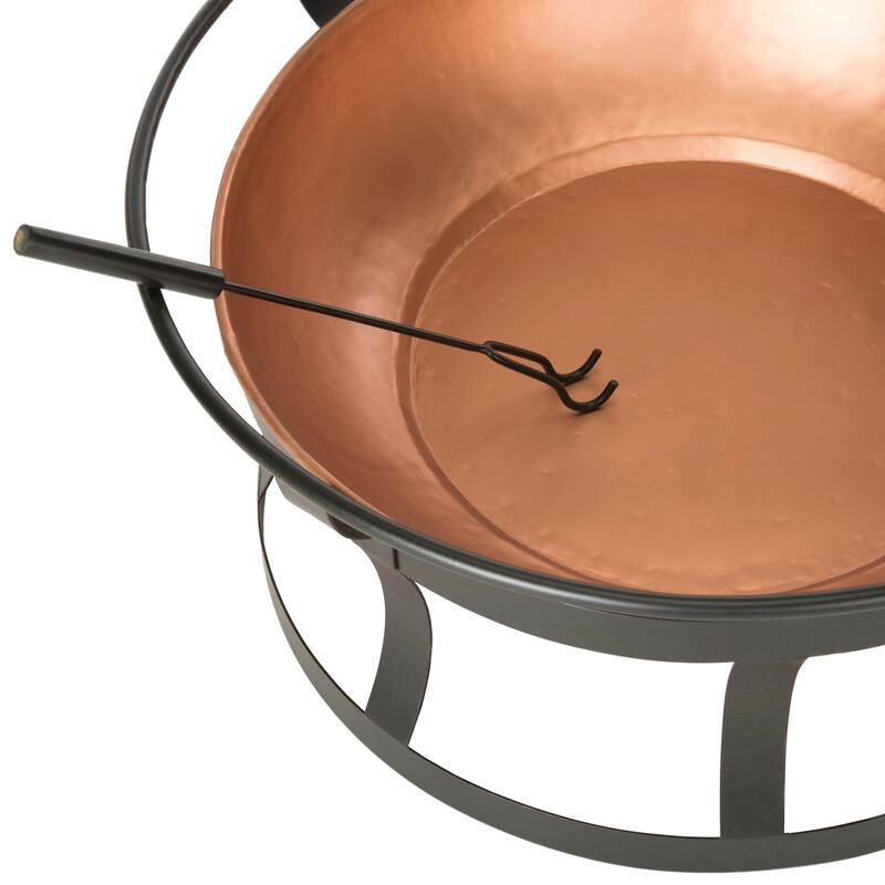 SAFAVIEH Etti Copper/ Black Fire Pit - 28" x 28" x 13" - 28Wx28Dx13H