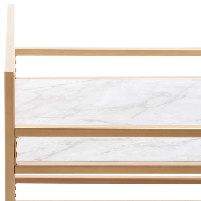 SAFAVIEH Home Collection Idria 3 Tier Bar Cart - 34" L x 16" W x 36" H