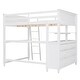 preview thumbnail 45 of 53, Full size Loft Bed with Drawers, Built-in Desk and Shelves, Espresso