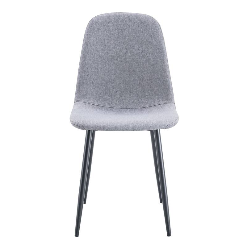 Dining Chairs,Suede Backrest and Metal Legs Combined Chairs,4 PCS