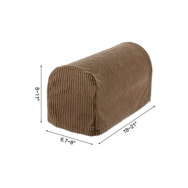 dimension image slide 3 of 9, Stretch Armrest Cover Armchair Slipcover for Sofa Couch 2 Pcs