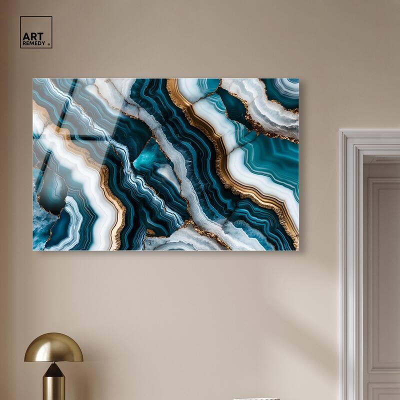 Teal Tides Treasure I Acrylic by Art Remedy, Ready to Hang