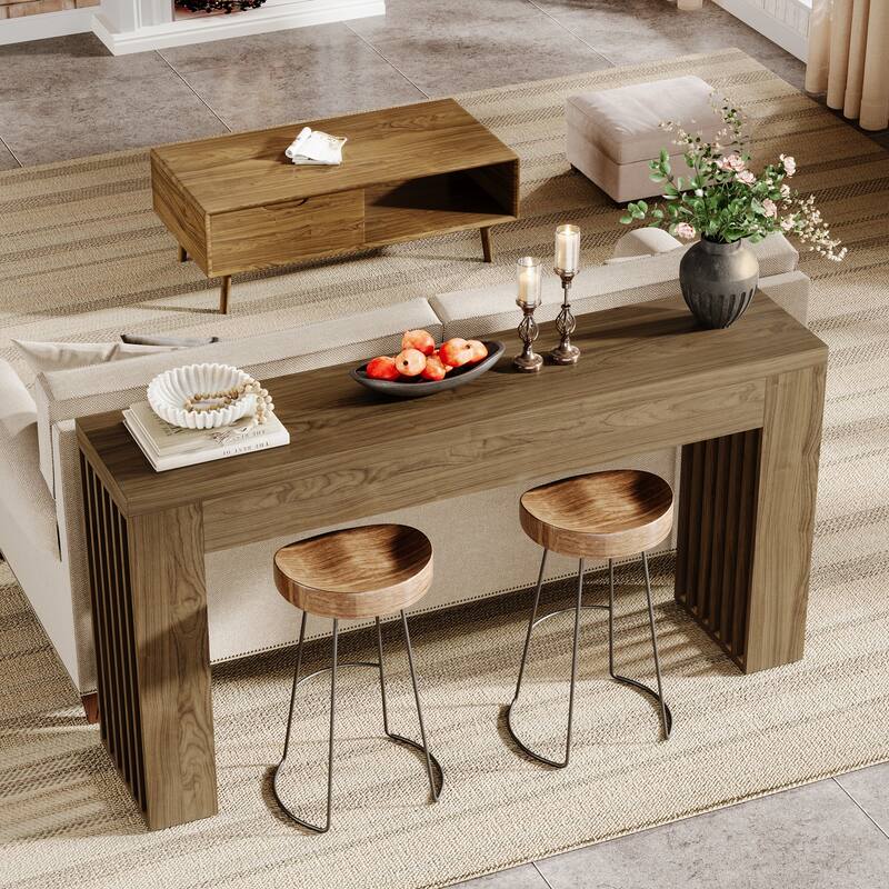 59'' Wood Console Sofa Table Behind The Couch for Entrance, Hallway