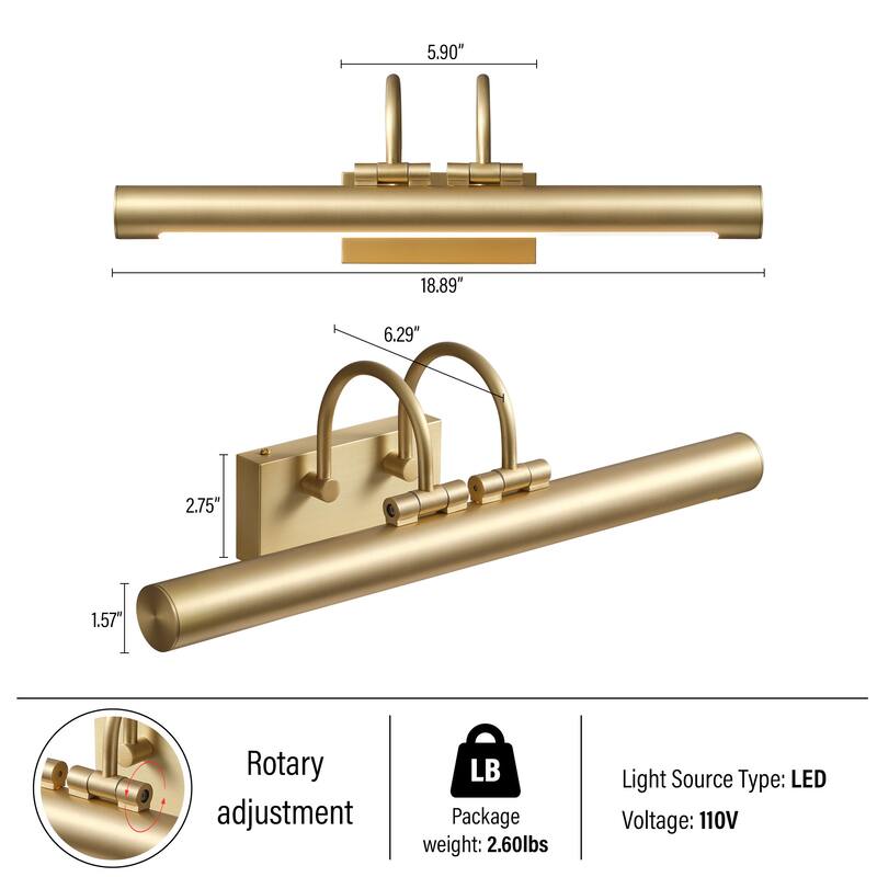 KAYLA Bathroom Vanity Light 18/24 inch