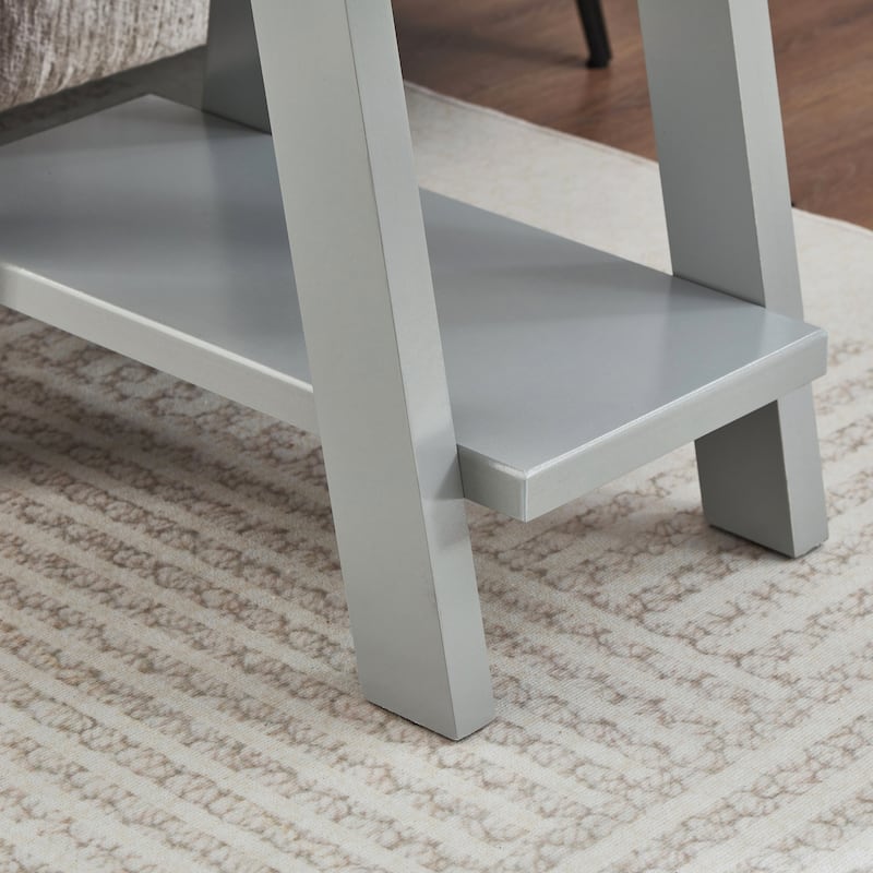 Roundhill Furniture Athens Contemporary Wood Shelf Side Table