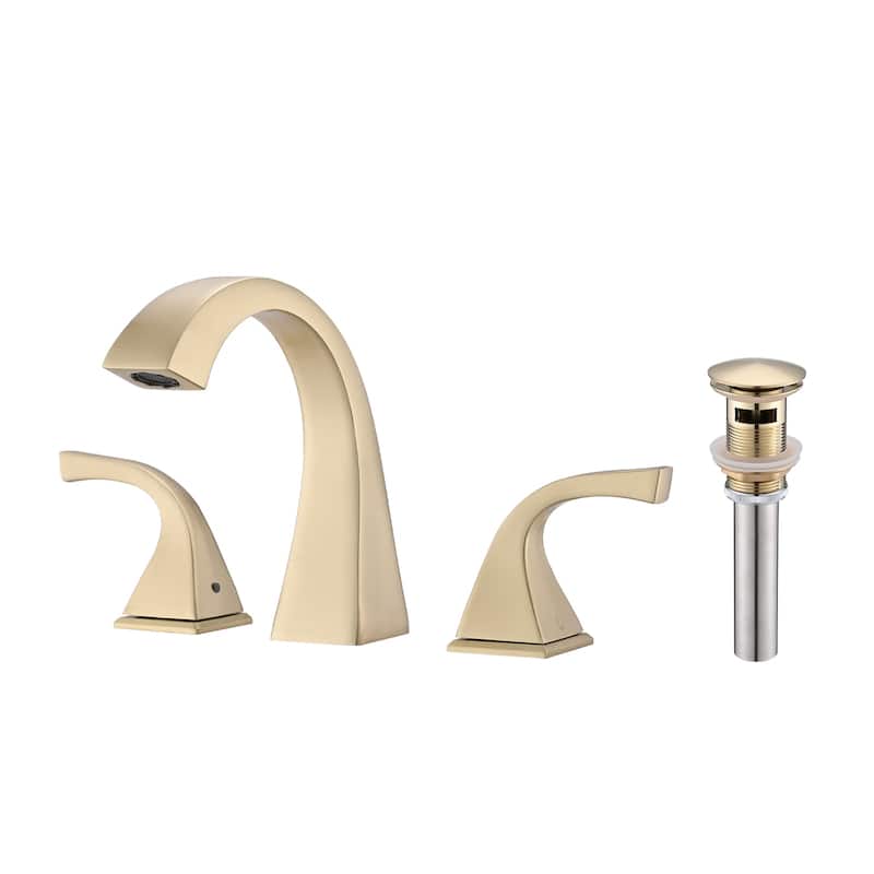Modern 2 Handle Bathroom Sink Faucet with Ceramic Valve Core, Anti Corrosion, Anti Rust, Anti Fingerprint