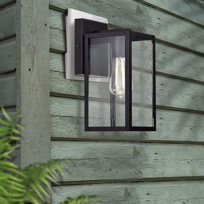 Franklin 1 Light Matte Black Contemporary Outdoor Wall Lantern - Small