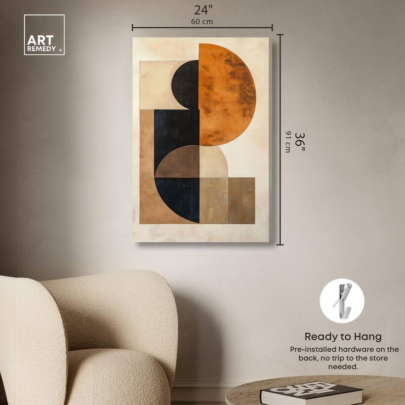 Divided Circle II Canvas by Art Remedy, Gallery Wrapped