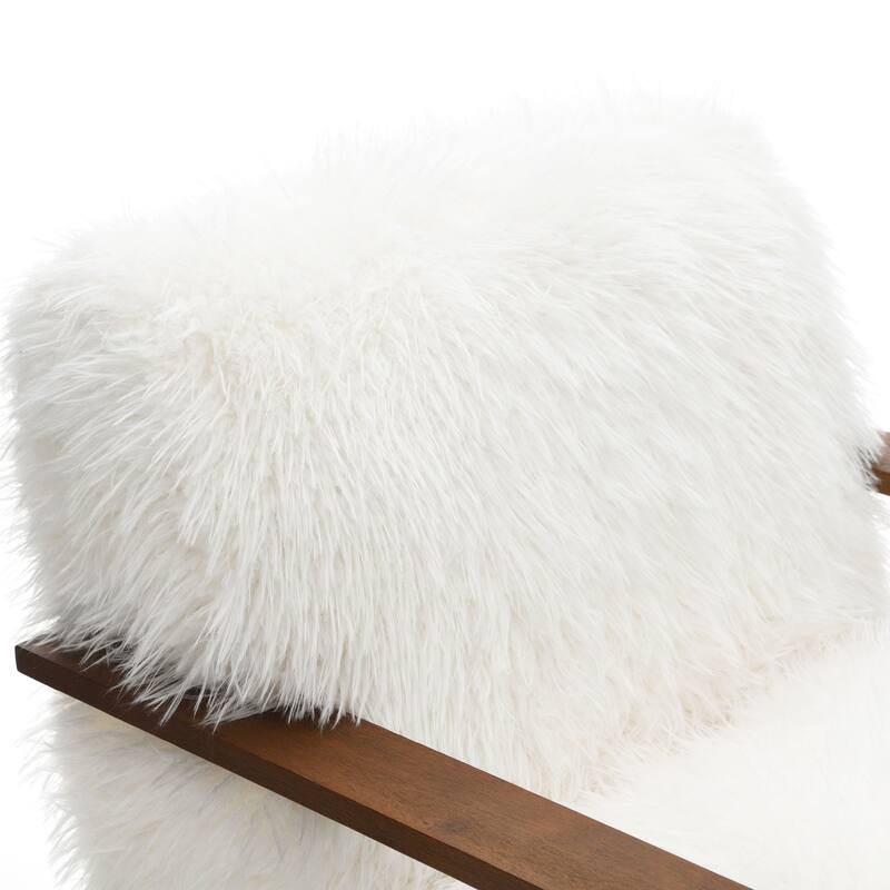 Furniture of America Neyra Modern 28-inch Faux Fur Accent Arm Chair