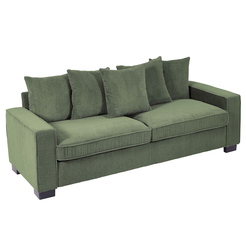 Transitional Track Arm Upholstered Indoor Sofa