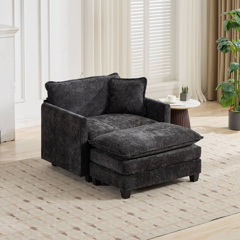 Cloud Sofa Ottoman only, Modern Sectional Couch, for Living Room Bedroom and Apartment
