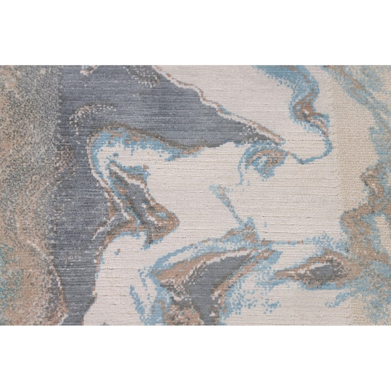 Modern Accent Rug Handmade Indian Wool Carpet - 2'8"x 4'9"