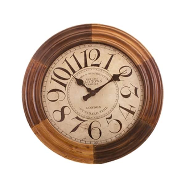 Shop 2 5 X 29 Cedar Brown Large Old Town Wall Clock On Sale Overstock 31771188