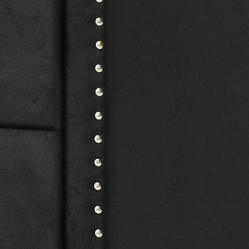Black/White 2 Drawer 19.4 in. W Nightstand with Soft Velvet Upholstery