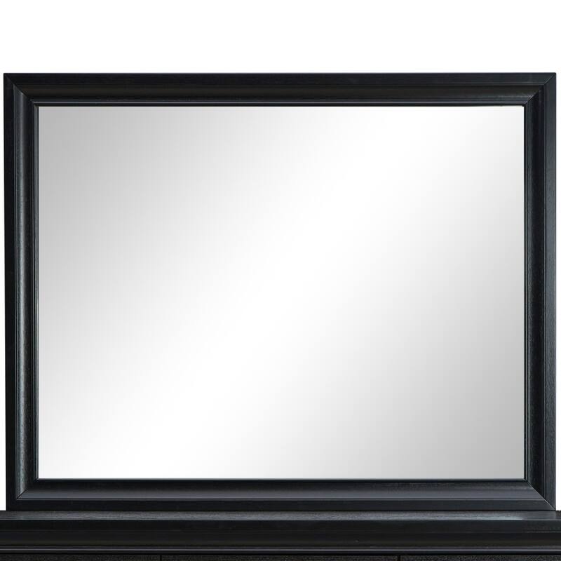 GDF Studio - Madrid Shaped Mirror with Low Distortion Glass - Black