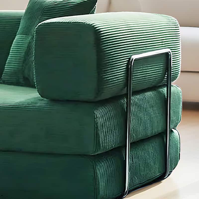 78.8"Convertible Floor Sofa Bed-with Pillow Back Support Armrest Floor Couch Compression Sofa Futon Couch Lounge Sleeper Bed