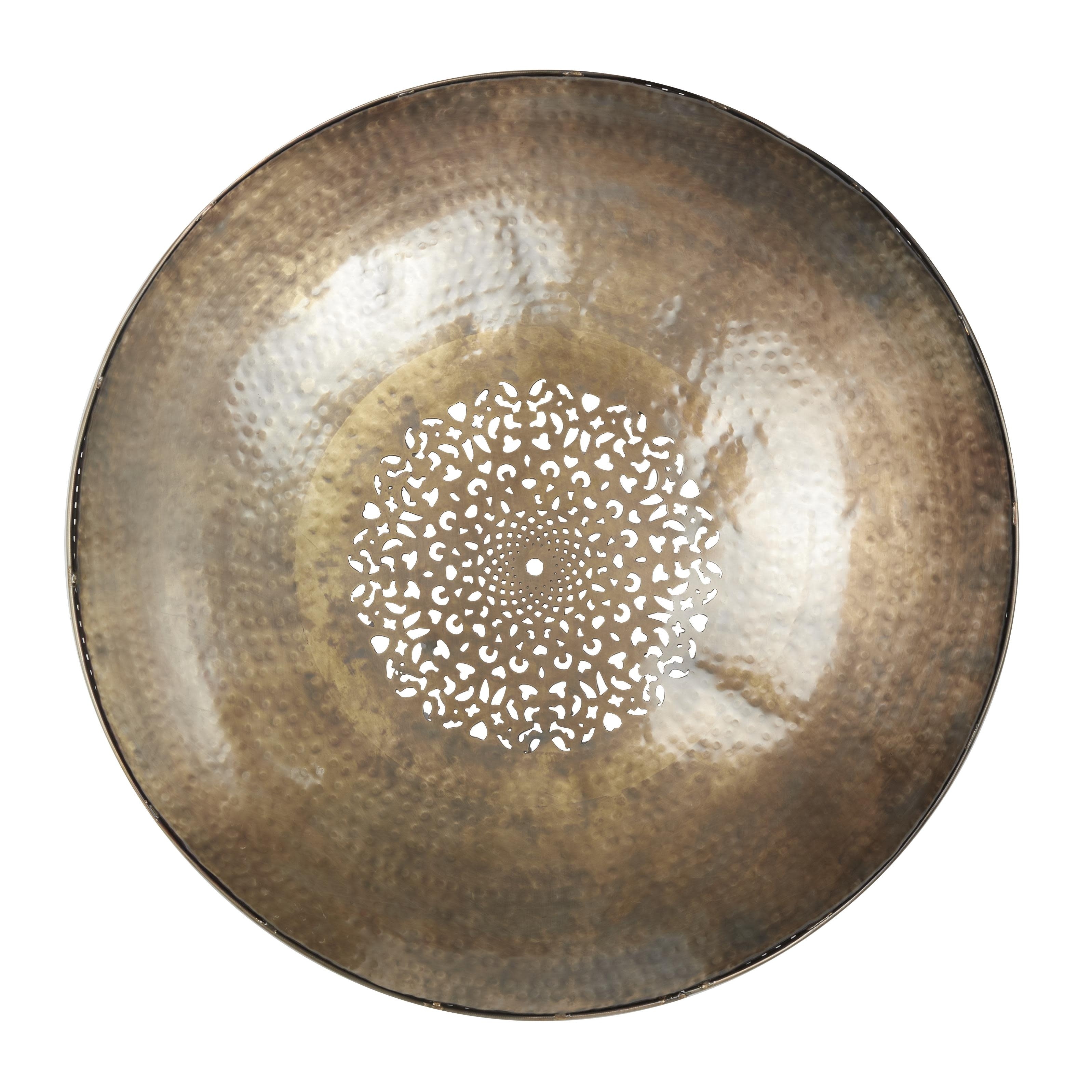 Metal Plate Disc Home Wall Decor - Brass - Roche River Decor