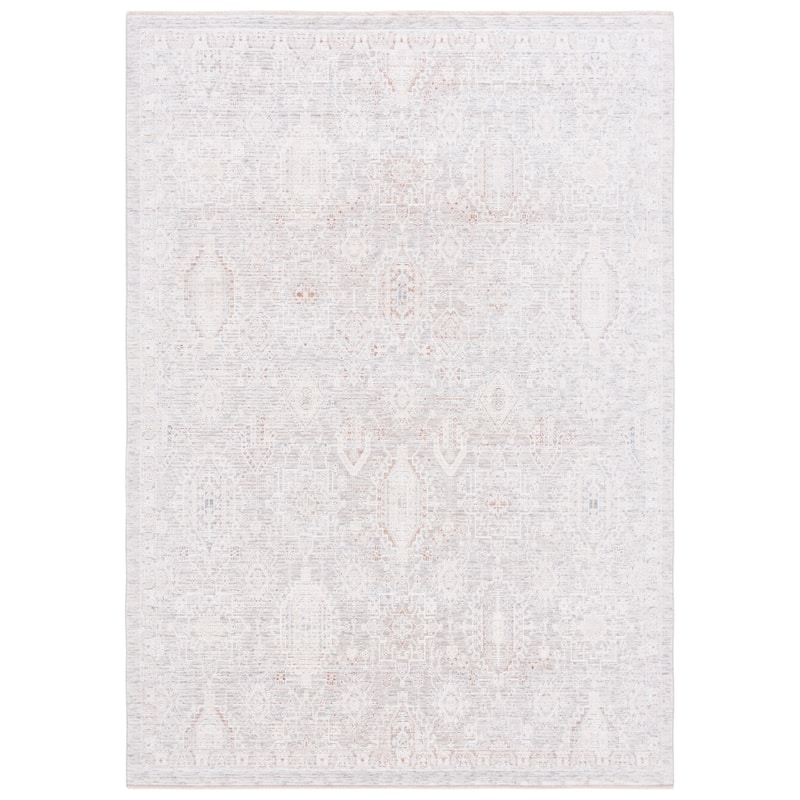 SAFAVIEH Marmara Gulshan Oriental Rug - 6'7" Square - Grey/Blue Rust