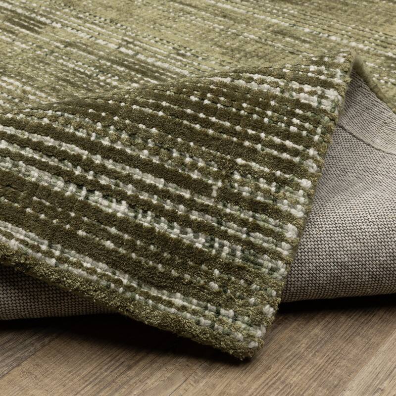 Style Haven Corey Textural Stripe Wool and Viscose Hand-tufted Rug