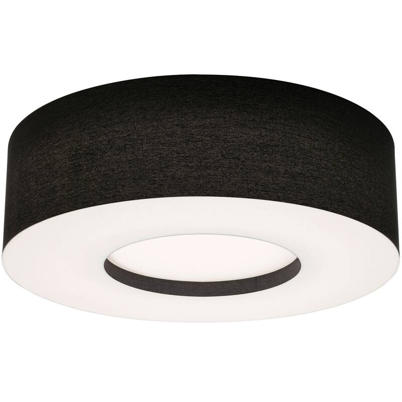 AFX MCF3044MB Montclair 4 Light 30" Wide Flush Mount Drum Ceiling - Black / White