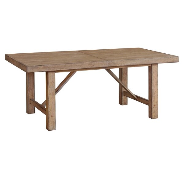 Distressed Blonde Finish Wood Extendable Dining Table. Opens flyout.