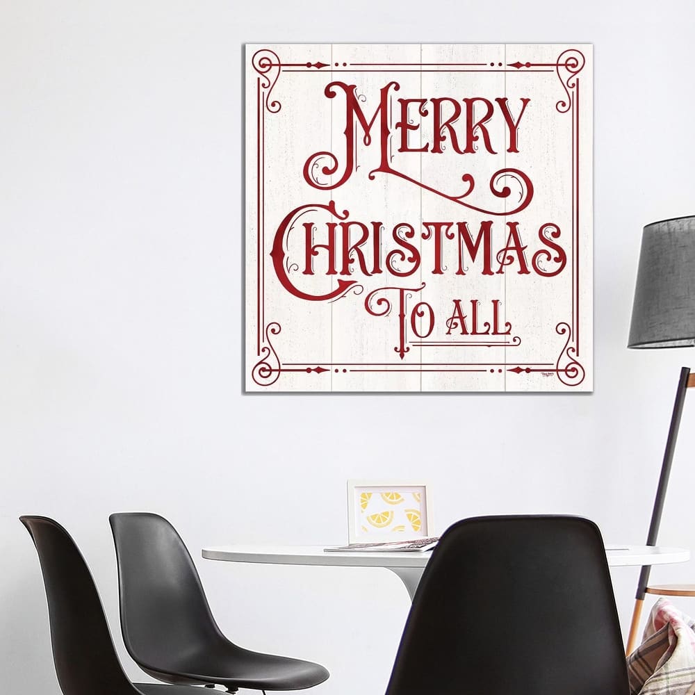 iCanvas "Vintage Christmas Signs IV-Merry Christmas" by Tara Reed Canvas Print