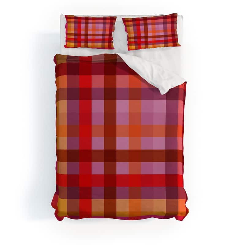 Camilla Foss Gingham Red Duvet Cover + Pillow Sham(s) - Bed Bath ...