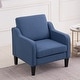 preview thumbnail 93 of 133, VINGLI Mid Century Modern Fabric Accent Chair Blue