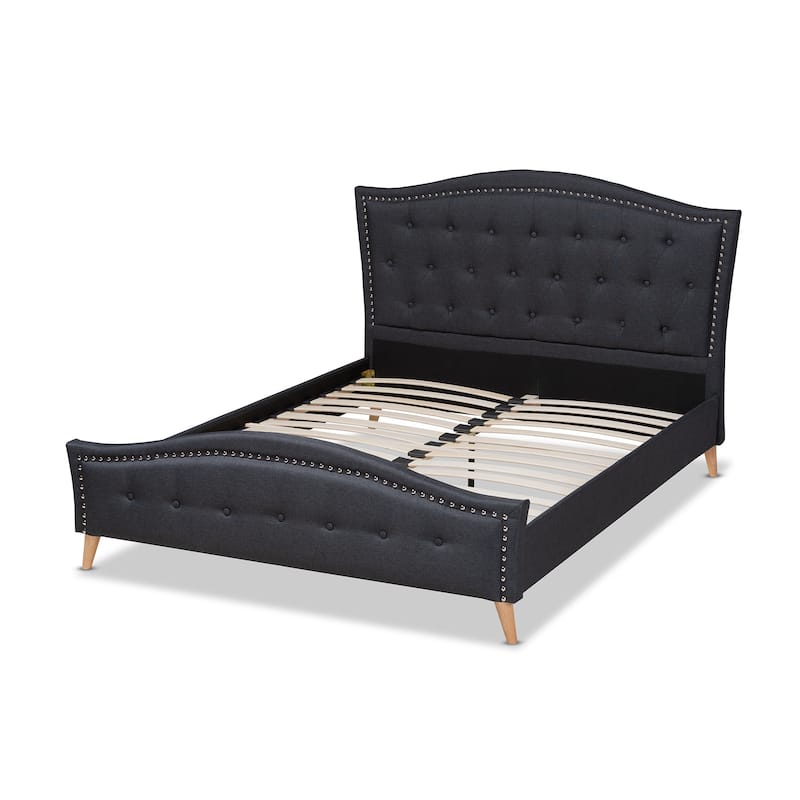 Contemporary Fabric Platform Bed