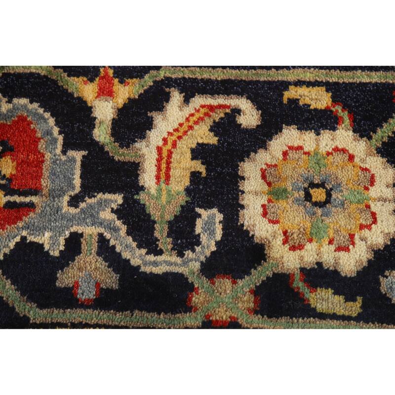 Hand Knotted Oriental 100% Wool Carpet Traditional Floral Oranges & Rust Heriz (serapi) Area Rug - 10' 0'' X 8' 0''