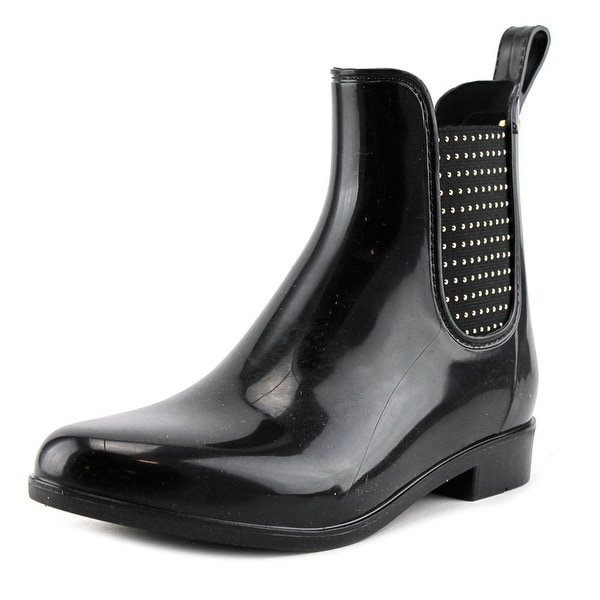 Guess Rekha Women Round Toe Synthetic Black Rain Boot