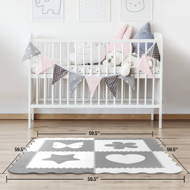 Sorbus Floor Baby Play Mat Interlocking Set (4 Pc)